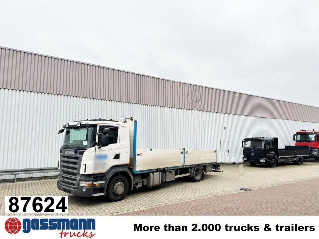 Scania R380 DB 4x2 MNA, Platz für Heckkran, 2x AHK - Truk flatbed: gambar 1 Scania R380 DB 4x2 MNA, Platz für Heckkran, 2x AHK - Truk flatbed: gambar 1