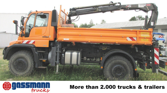 Unimog U500 4x4 405/40 mit Heckkran Hiab 077-1 HiDuo, - Van pengiriman: gambar 2 Unimog U500 4x4 405/40 mit Heckkran Hiab 077-1 HiDuo, - Van pengiriman: gambar 2