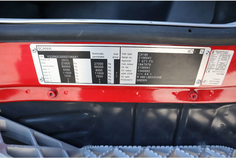 Truk sasis Scania R490 | 6X2 | RETARDER | BDF | MOBILE WORKSHOP | WERKSTATT: gambar 20