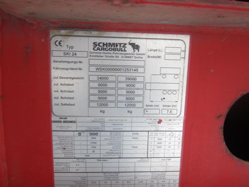 Schmitz Cargobull SKI 24 - Semi-trailer jungkit: gambar 3 Schmitz Cargobull SKI 24 - Semi-trailer jungkit: gambar 3