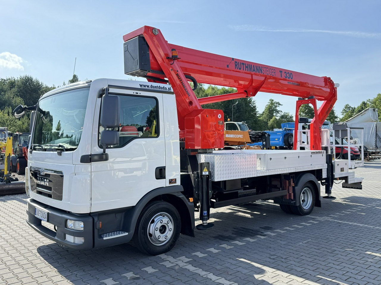 MAN TGL 7.150 Zwyżka Ruthmann T330 33-Metry DMC 7500KG 21m w Bok - Platform udara yang dipasang di truk: gambar 3 MAN TGL 7.150 Zwyżka Ruthmann T330 33-Metry DMC 7500KG 21m w Bok - Platform udara yang dipasang di truk: gambar 3