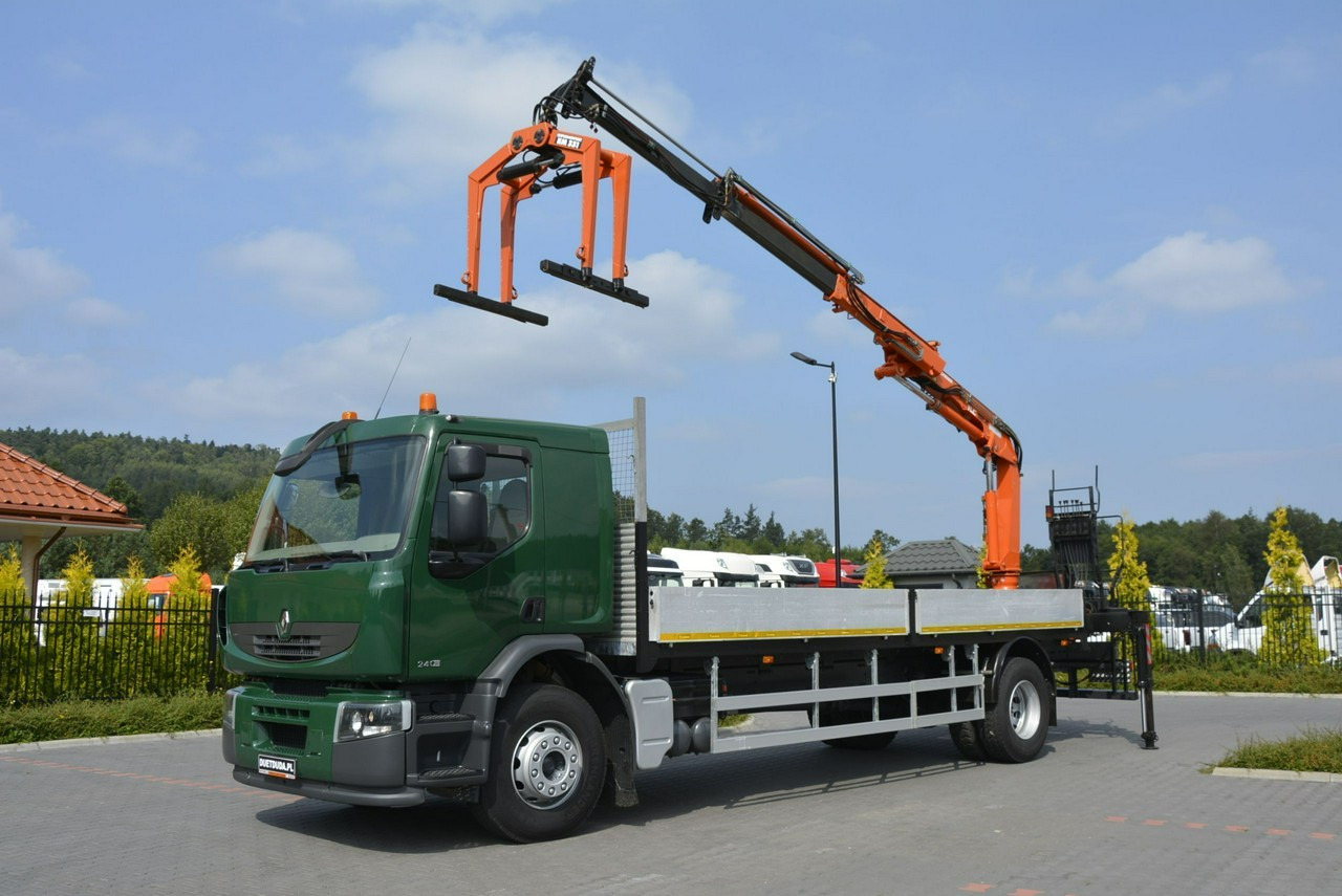 Renault Premium 180.240DXI długość Skrzyni-6.820cm + HDS TEREX TLC 92.2 - Truk flatbed, Truk derek: gambar 1 Renault Premium 180.240DXI długość Skrzyni-6.820cm + HDS TEREX TLC 92.2 - Truk flatbed, Truk derek: gambar 1