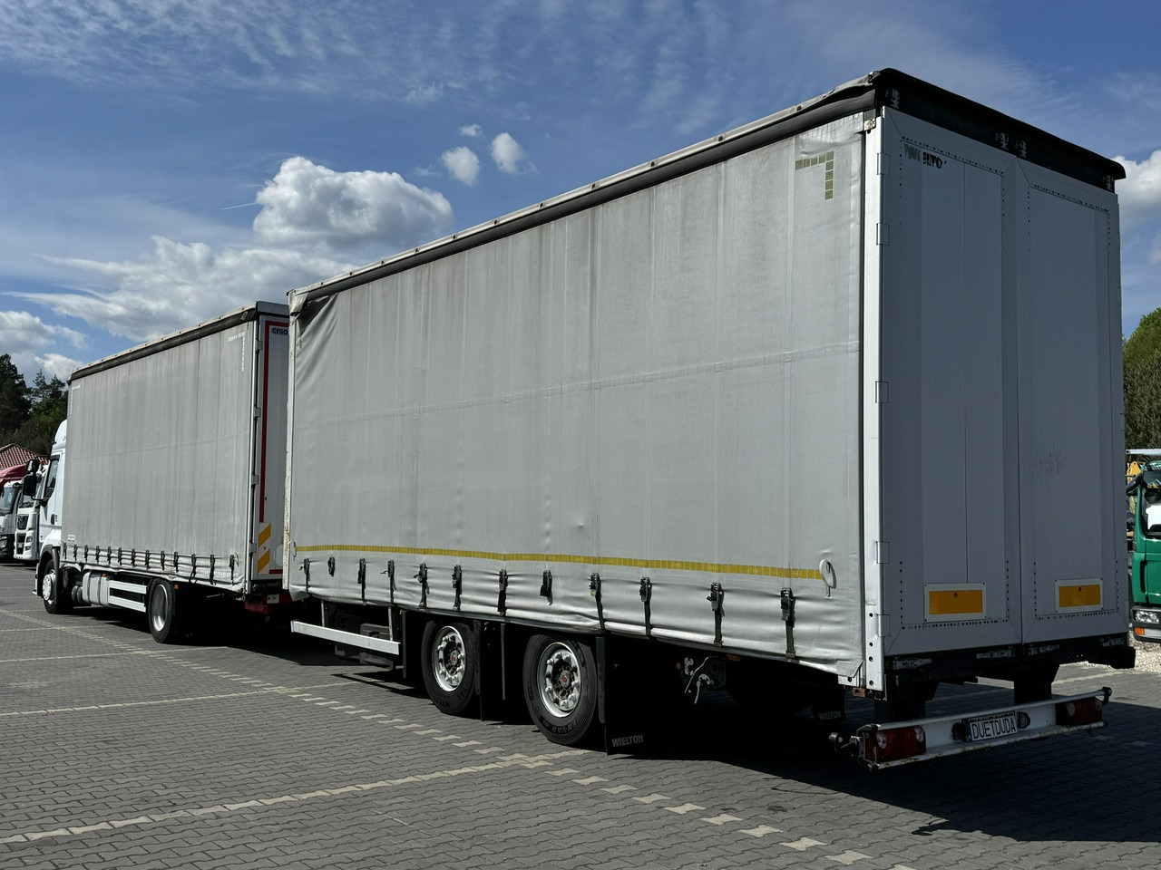Truk dengan terpal samping Renault Premium 380 DXi Euro 5 Firana 19 Palet Dach Zsuwany 18ton DMC: gambar 15