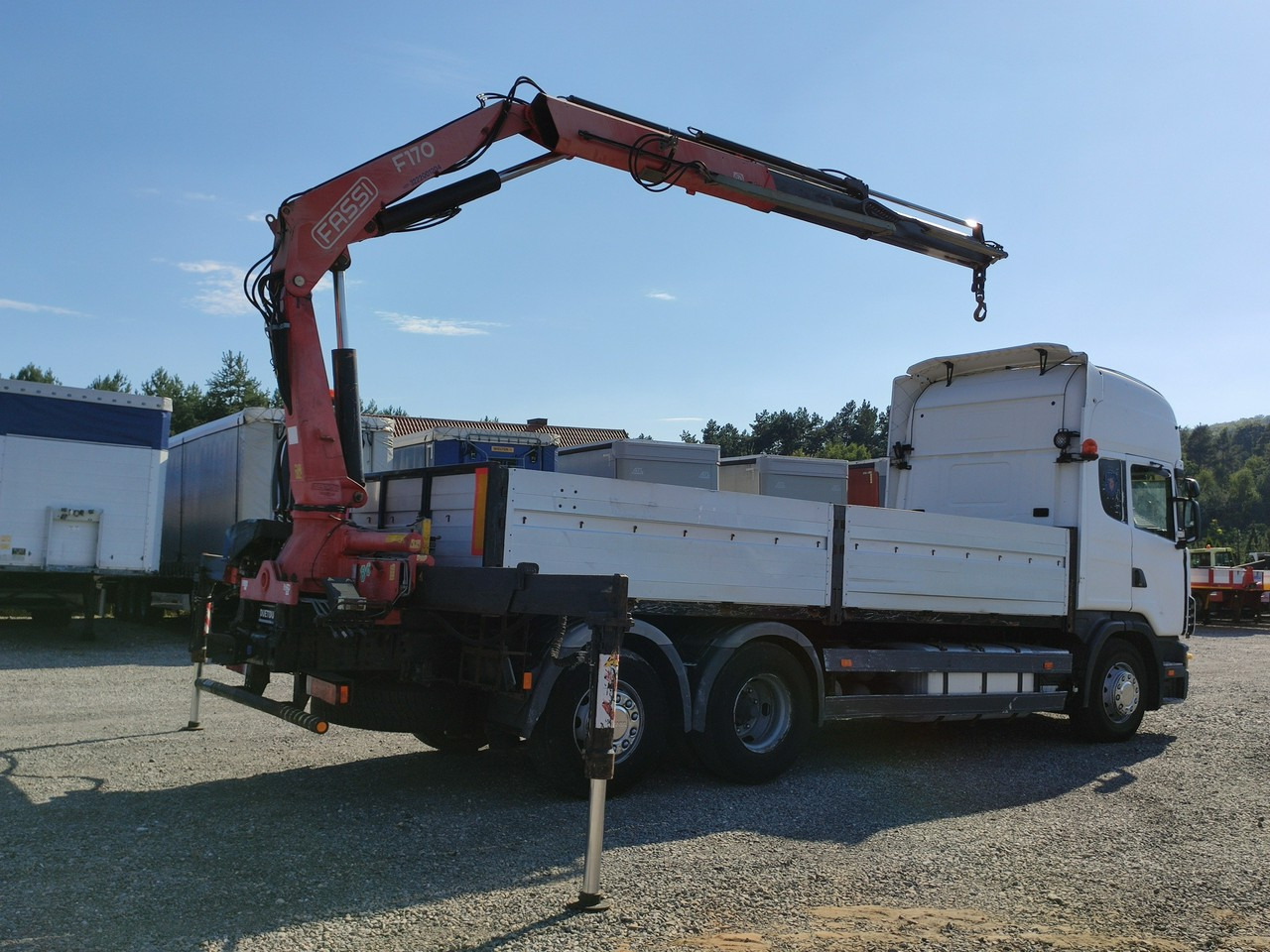 Scania 124L 420 6x2 Retarder HDS FASSI F170 Budowlanka - Truk flatbed, Truk derek: gambar 2 Scania 124L 420 6x2 Retarder HDS FASSI F170 Budowlanka - Truk flatbed, Truk derek: gambar 2