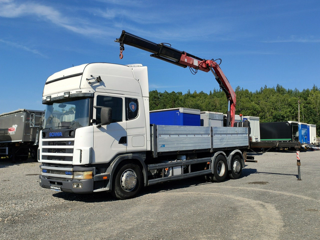 Scania 124L 420 6x2 Retarder HDS FASSI F170 Budowlanka - Truk flatbed, Truk derek: gambar 1 Scania 124L 420 6x2 Retarder HDS FASSI F170 Budowlanka - Truk flatbed, Truk derek: gambar 1