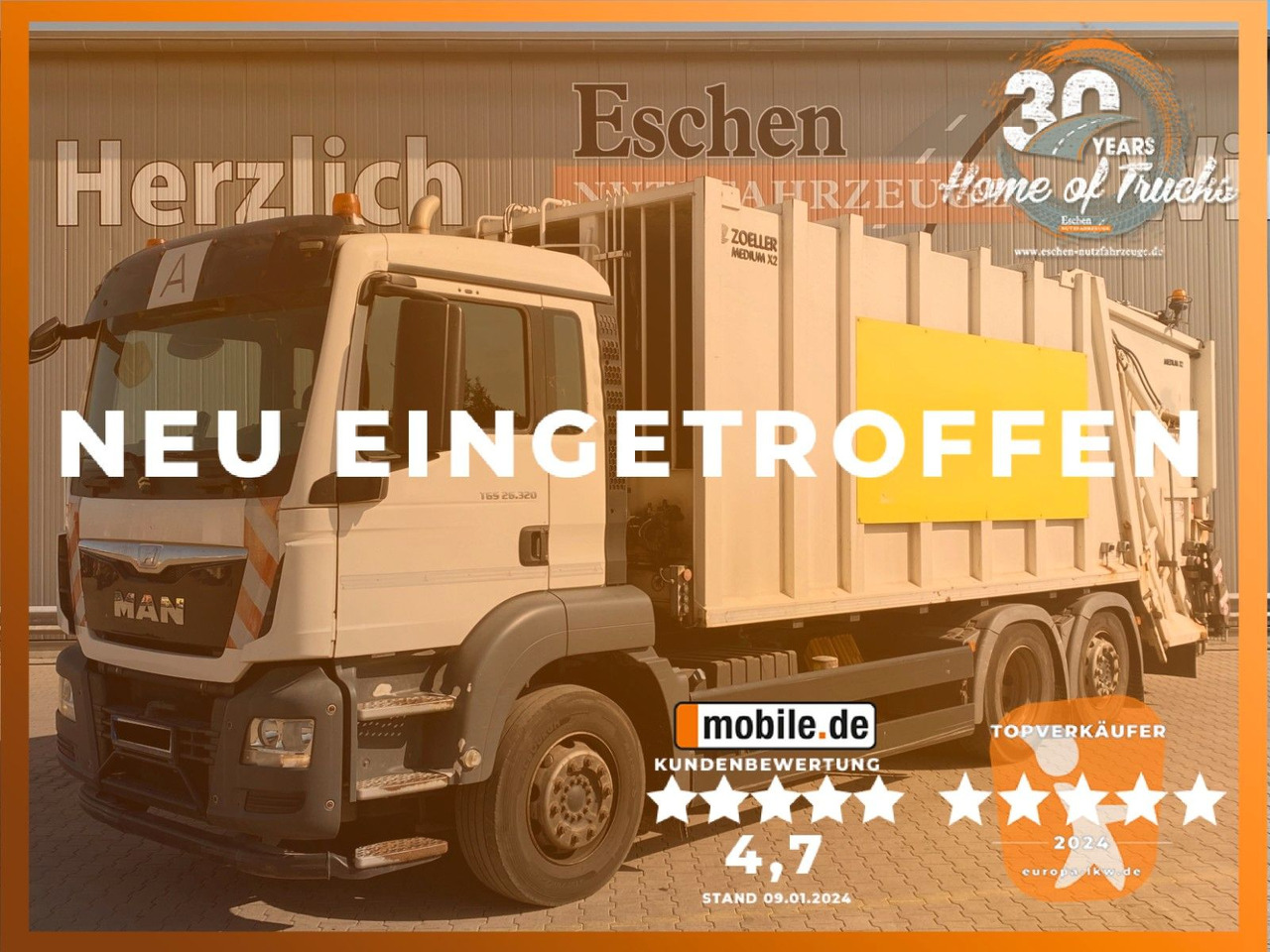 MAN TGS 26.320 6x2-4 | Zöller Medium X2EC24*3x Sitze - Truk sampah: gambar 1 MAN TGS 26.320 6x2-4 | Zöller Medium X2EC24*3x Sitze - Truk sampah: gambar 1