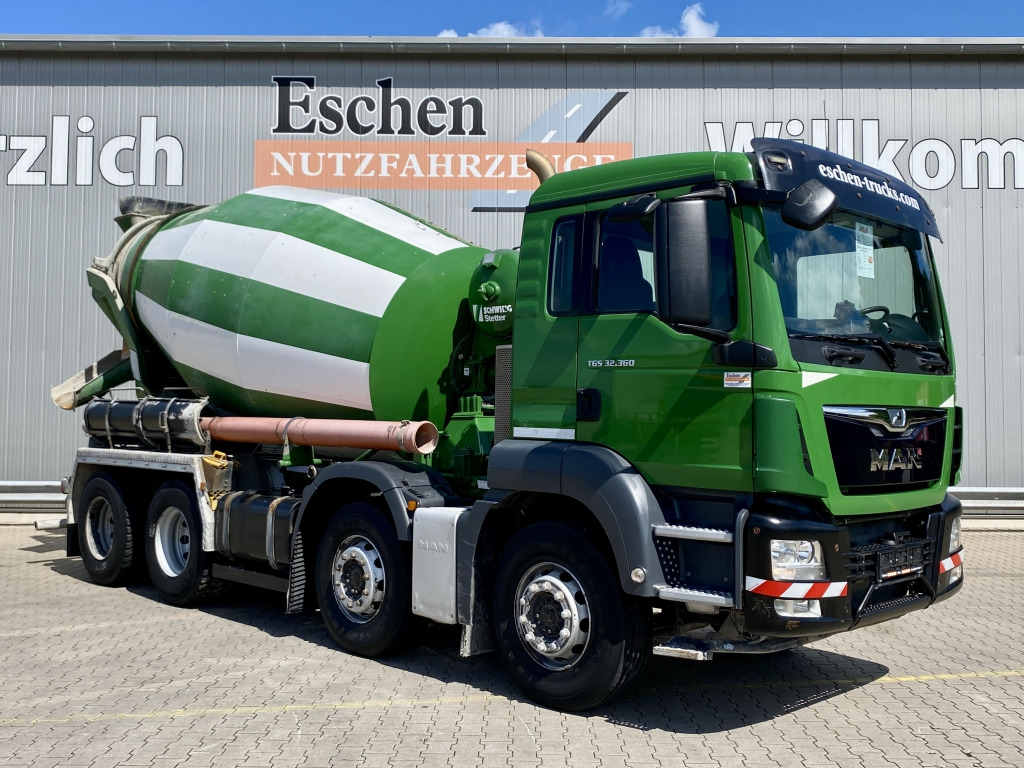 Truk pengaduk beton MAN TGS 32.360 8x4 BB / 9 m³ Stetter-Aufbau: gambar 7