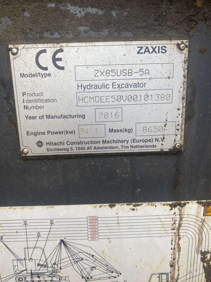 Hitachi ZX85USB-5A - Ekskavator perayap: gambar 4 Hitachi ZX85USB-5A - Ekskavator perayap: gambar 4