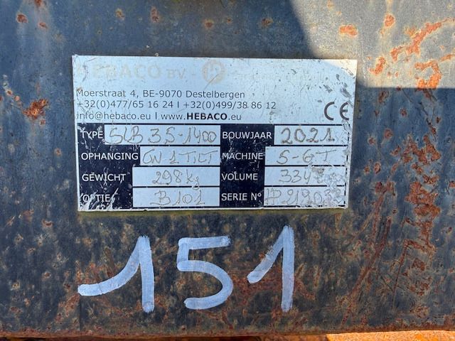 HP Verachtert CW 10 - 1400 mm - Ref 151 - Ember ekskavator: gambar 5 HP Verachtert CW 10 - 1400 mm - Ref 151 - Ember ekskavator: gambar 5