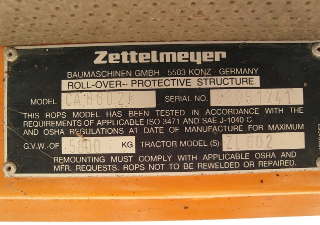Kabine Zettelmeyer ZL 602 - Kabin dan interior untuk Peralatan konstruksi: gambar 5 Kabine Zettelmeyer ZL 602 - Kabin dan interior untuk Peralatan konstruksi: gambar 5