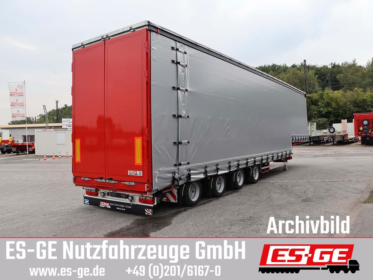 ES-GE 4-Achs-Satteltieflader mit Curtainsider-Aufbau - Semi-trailer low bed: gambar 3 ES-GE 4-Achs-Satteltieflader mit Curtainsider-Aufbau - Semi-trailer low bed: gambar 3