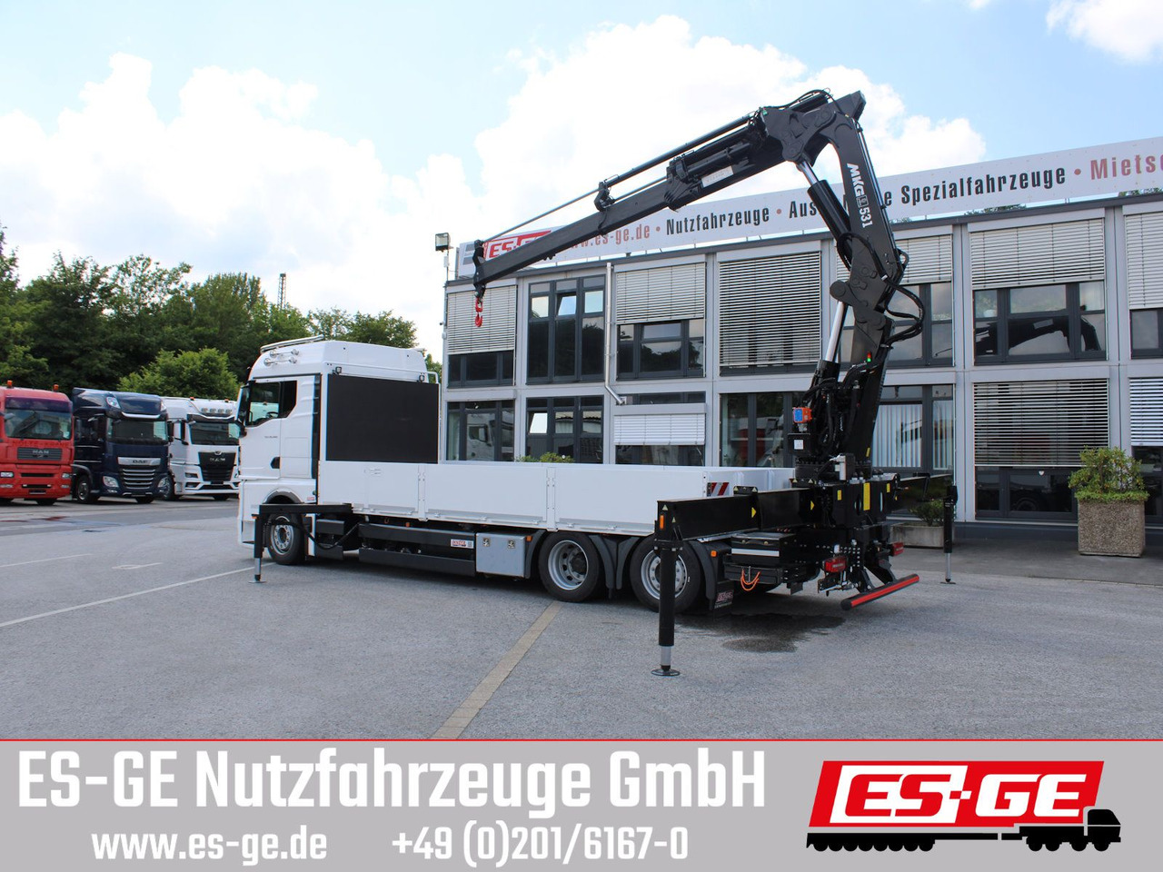 MAN TGX 26.480 6x2-4 LL CH mit MKG HLK531 a5 - Truk flatbed, Truk derek: gambar 2 MAN TGX 26.480 6x2-4 LL CH mit MKG HLK531 a5 - Truk flatbed, Truk derek: gambar 2