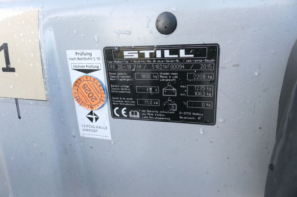 Forklift yang dipasang di truk STILL RX 20-18P/H 4-RAD DUPLEX Lange Gabeln!: gambar 11