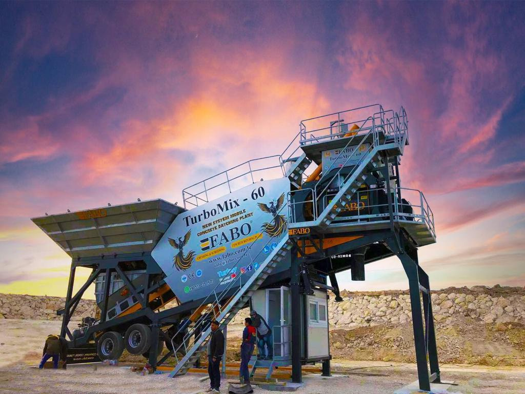 FABO Mobile Concrete Batching Plants - Pabrik beton: gambar 1 FABO Mobile Concrete Batching Plants - Pabrik beton: gambar 1