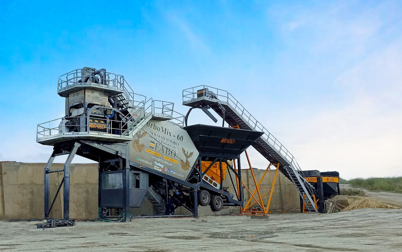 Pabrik beton baru FABO mobile concrete batching plant: gambar 1