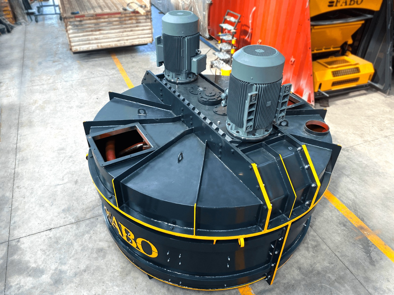 Pengaduk semen baru FABO twin shaft mixer: gambar 7