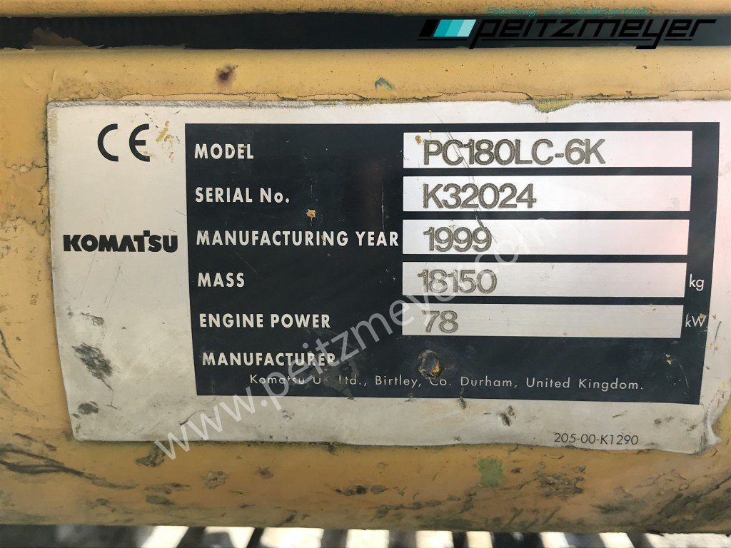 Ekskavator perayap KOMATSU KETTENBAGGER PC 180 LC - 6K: gambar 10