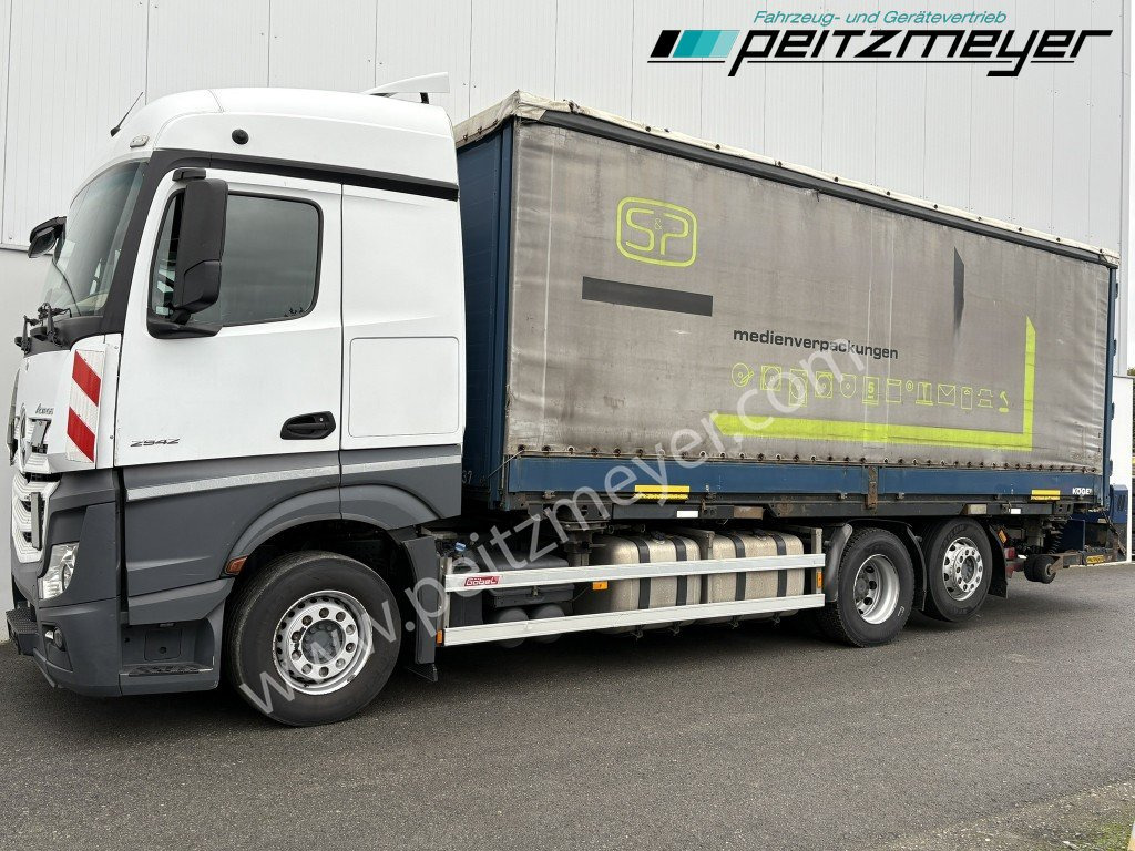 MERCEDES-BENZ Actros 2542 LL BDF Pritsche + Mitnahmestapler komplett - Truk dengan terpal samping: gambar 1 MERCEDES-BENZ Actros 2542 LL BDF Pritsche + Mitnahmestapler komplett - Truk dengan terpal samping: gambar 1