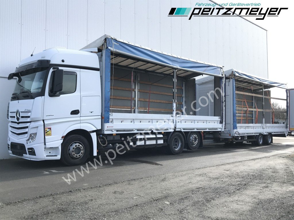 MERCEDES-BENZ Actros 2542 LL Pritsche, EU 6, Klima, Standklima, - Truk dengan terpal samping: gambar 1 MERCEDES-BENZ Actros 2542 LL Pritsche, EU 6, Klima, Standklima, - Truk dengan terpal samping: gambar 1