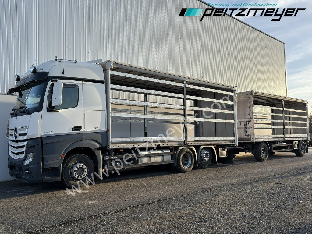 Truk dengan terpal samping MERCEDES-BENZ Actros 2545 LL Pritsche, Klima, Standklima, PPC, EU 6 MP 4 - Edscha: gambar 14