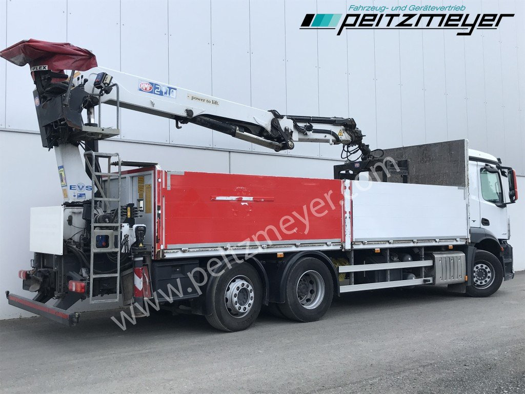 MERCEDES-BENZ Antos 2536 LL Pritsche HMF 2110-L5 5 fach Ausschub mit Steinzange - Truk flatbed, Truk derek: gambar 3 MERCEDES-BENZ Antos 2536 LL Pritsche HMF 2110-L5 5 fach Ausschub mit Steinzange - Truk flatbed, Truk derek: gambar 3