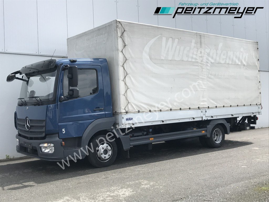 MERCEDES-BENZ Atego 818 L Pritsche+LBW, Klima, 2 x AHK - Truk dengan terpal samping: gambar 1 MERCEDES-BENZ Atego 818 L Pritsche+LBW, Klima, 2 x AHK - Truk dengan terpal samping: gambar 1