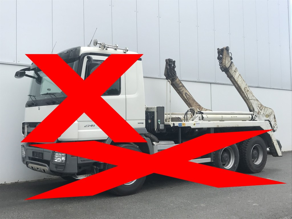 Hooklift/ Lewati sistem loader Meiller Absetzkipper AK 16 MTG - Actros 6x4: gambar 11
