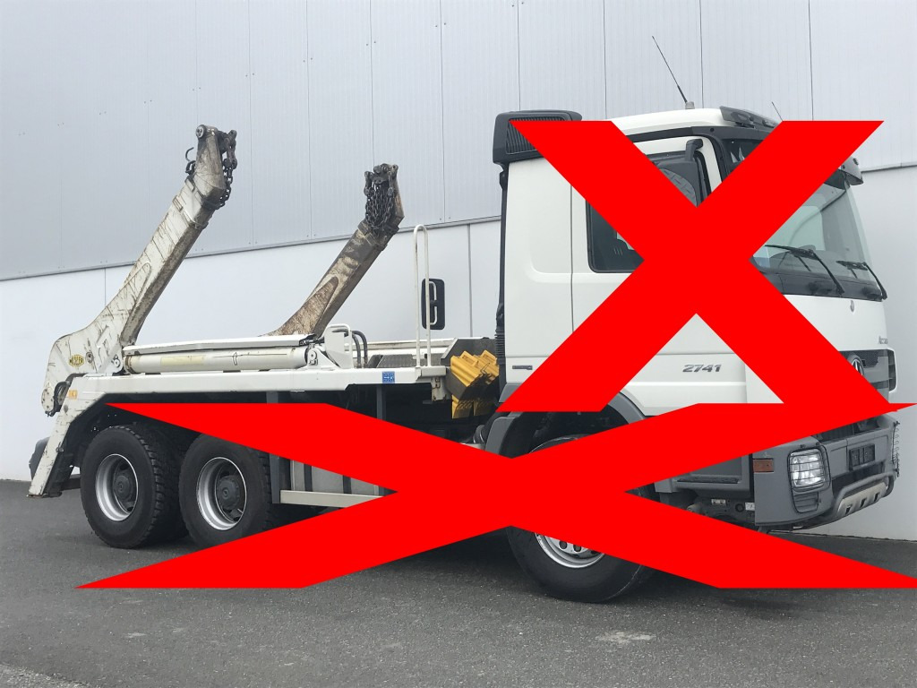 Hooklift/ Lewati sistem loader Meiller Absetzkipper AK 16 MTG - Actros 6x4: gambar 13