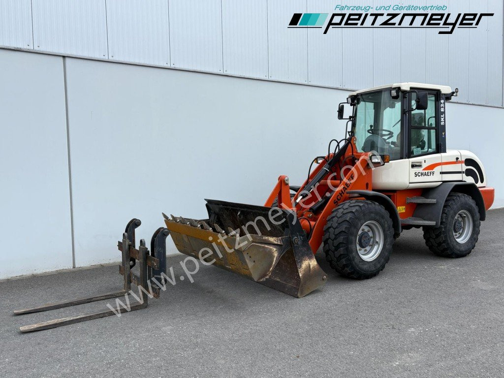 SCHAEFF RADLADER SKL 834 Palettengabel + Klappschaufel - Wheel loader: gambar 1 SCHAEFF RADLADER SKL 834 Palettengabel + Klappschaufel - Wheel loader: gambar 1