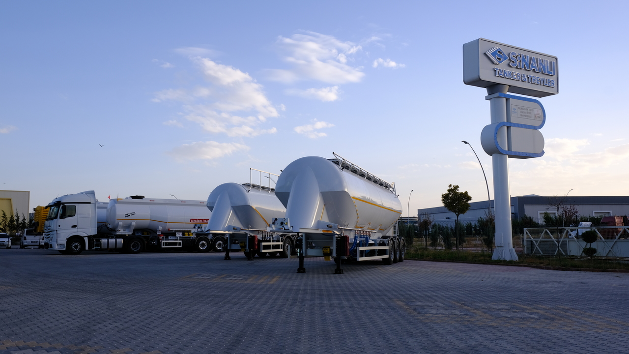 Semi trailer silo baru SINAN Flour and Feed W type Silo Bulk Tanker Semitrailer: gambar 6