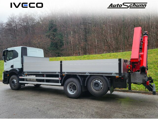 IVECO X-Way AT280X46Y/PS ON++LED+KRAN + KIPPMULDE... - Truk derek, Truk flatbed: gambar 1 IVECO X-Way AT280X46Y/PS ON++LED+KRAN + KIPPMULDE... - Truk derek, Truk flatbed: gambar 1