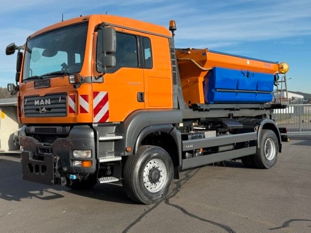 MAN TGA 18.360 4x4 Winterdienst Meiller Abroller - Hook lift: gambar 1 MAN TGA 18.360 4x4 Winterdienst Meiller Abroller - Hook lift: gambar 1