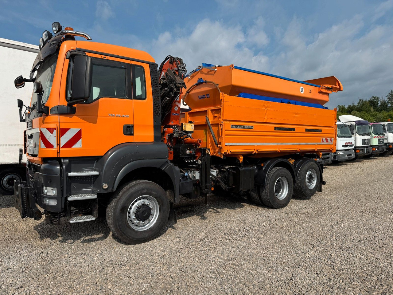 Truk jungkit, Truk derek MAN TGS 28.400 6x4-4 BL Kipper / Kran / Winterdienst: gambar 15