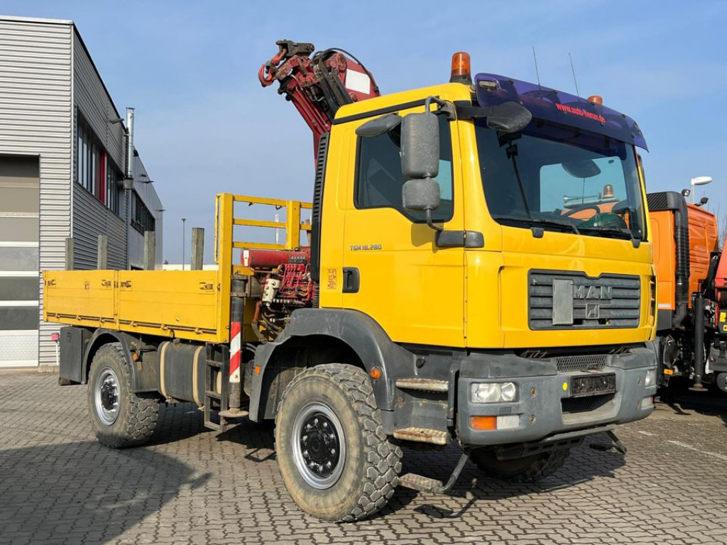 MAN MAN TG-M Pritsche Kran 18.280 4x4 Singelreifen Funkfernbedienung - Truk flatbed, Truk derek: gambar 2 MAN MAN TG-M Pritsche Kran 18.280 4x4 Singelreifen Funkfernbedienung - Truk flatbed, Truk derek: gambar 2