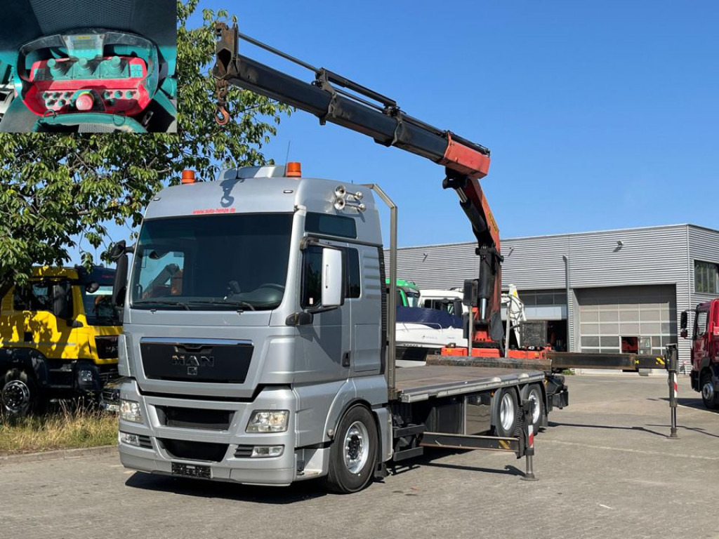 MAN MAN TG-X Pritsche Heckkran 26.400 6x2 Palfinger 34002 - Truk flatbed, Truk derek: gambar 3 MAN MAN TG-X Pritsche Heckkran 26.400 6x2 Palfinger 34002 - Truk flatbed, Truk derek: gambar 3