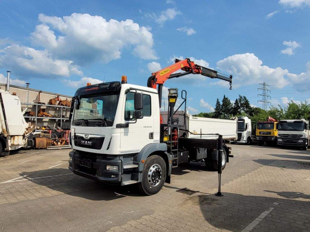 MAN TG-M 18.340 4x2 2-Achs Kipper Kran Palf. PK 130 - Truk jungkit, Truk derek: gambar 1 MAN TG-M 18.340 4x2 2-Achs Kipper Kran Palf. PK 130 - Truk jungkit, Truk derek: gambar 1