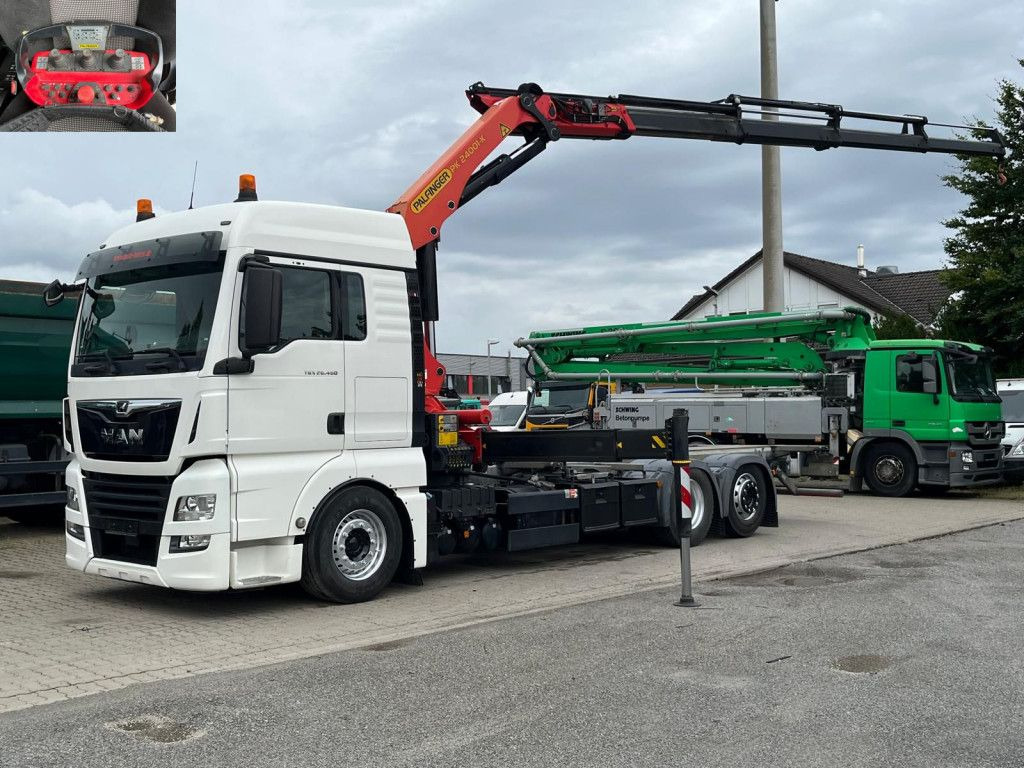 MAN TG-X 26.460 6x2-2 BL Pritsche Kran PK 24.001/Fun - Truk flatbed, Truk derek: gambar 1 MAN TG-X 26.460 6x2-2 BL Pritsche Kran PK 24.001/Fun - Truk flatbed, Truk derek: gambar 1