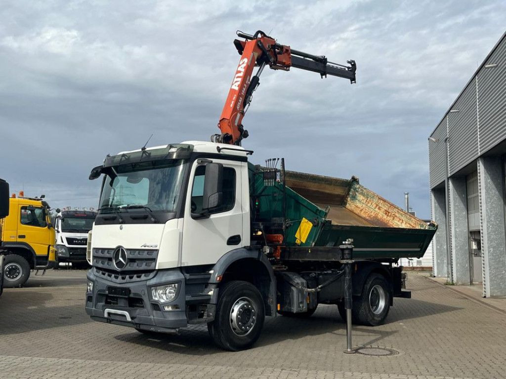Mercedes-Benz Arocs 1835 K 2-Achs Kipper Kran Atlas 126.3 - Truk jungkit, Truk derek: gambar 1 Mercedes-Benz Arocs 1835 K 2-Achs Kipper Kran Atlas 126.3 - Truk jungkit, Truk derek: gambar 1