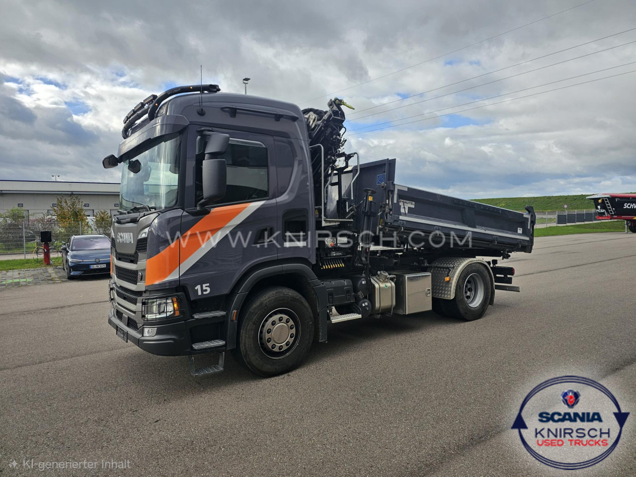 SCANIA G 320 B4x2NA 3-Seitenkipper Dautel mit Kran Hiab - Van jungkit: gambar 1 SCANIA G 320 B4x2NA 3-Seitenkipper Dautel mit Kran Hiab - Van jungkit: gambar 1