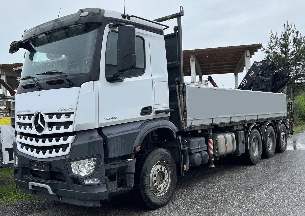 MERCEDES-BENZ Hiab Palfinger Fassi F275-5 JIB-3 - Truk flatbed: gambar 1 MERCEDES-BENZ Hiab Palfinger Fassi F275-5 JIB-3 - Truk flatbed: gambar 1