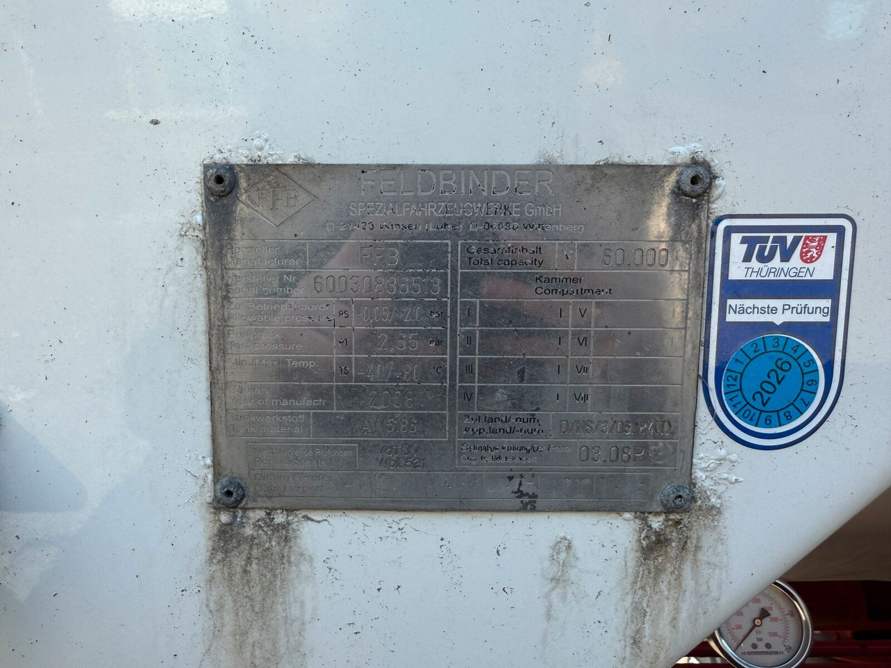 Semi trailer silo Feldbinder KIP 60.3 Silo 60.000 L 3 Achse ADR: gambar 13