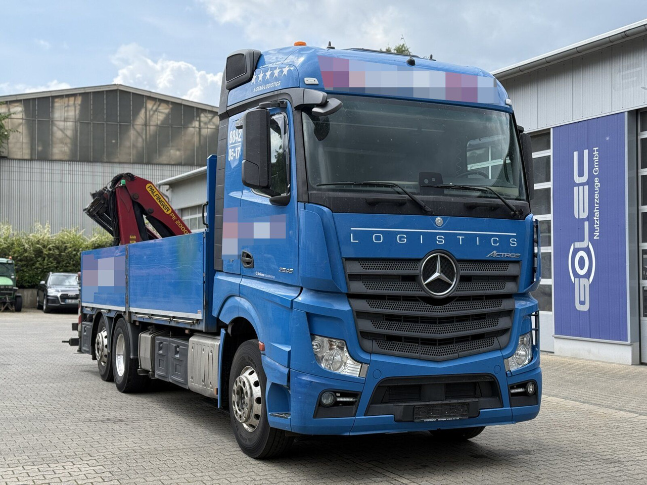 Mercedes-Benz ACTROS 2545 6x2 Pritsche Kran Palfinger PK20001K - Truk derek: gambar 1 Mercedes-Benz ACTROS 2545 6x2 Pritsche Kran Palfinger PK20001K - Truk derek: gambar 1