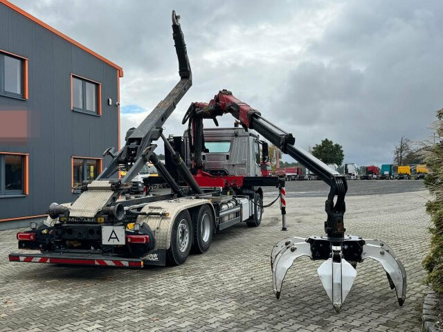 Hook lift, Truk derek Mercedes-Benz ACTROS 2546 6x2 Abrollkip Kran Palfinger Q150Z95: gambar 15