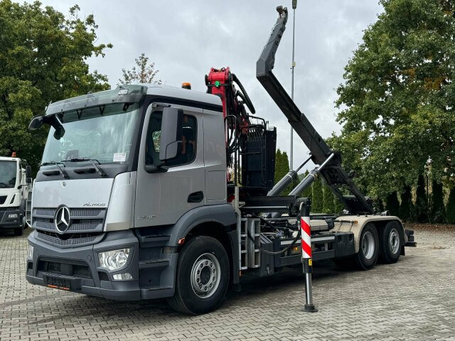 Hook lift, Truk derek Mercedes-Benz ACTROS 2546 6x2 Abrollkip Kran Palfinger Q150Z95: gambar 13