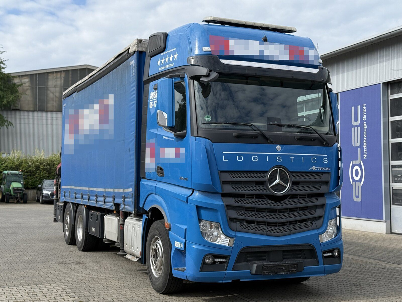 Mercedes-Benz Actros 6x2 Pritsche Kran Palfinger PK34002 + JIB - Truk flatbed, Truk derek: gambar 1 Mercedes-Benz Actros 6x2 Pritsche Kran Palfinger PK34002 + JIB - Truk flatbed, Truk derek: gambar 1