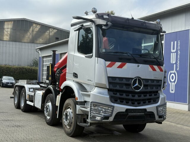 Mercedes-Benz Arocs 3246 8x4 Abrollkipper Kran Palfinger 19001 - Hook lift, Truk derek: gambar 1 Mercedes-Benz Arocs 3246 8x4 Abrollkipper Kran Palfinger 19001 - Hook lift, Truk derek: gambar 1
