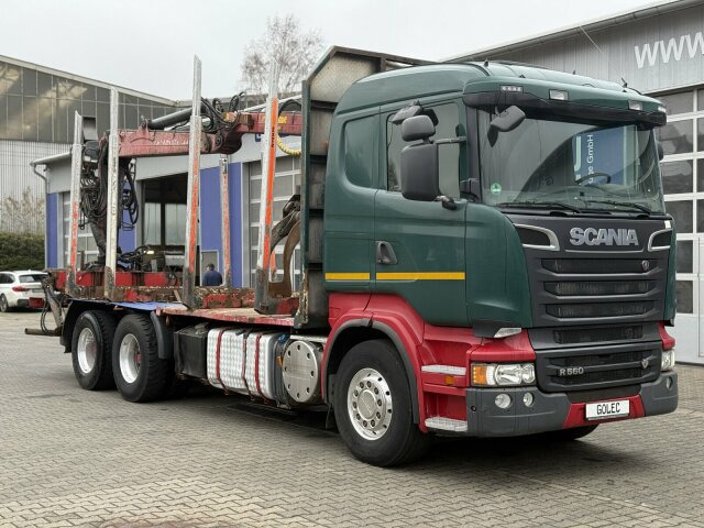 Scania R560 6x4 Holztransport Kran LOGLIFT HIAB 140S79R - Truk logging, Truk derek: gambar 1 Scania R560 6x4 Holztransport Kran LOGLIFT HIAB 140S79R - Truk logging, Truk derek: gambar 1