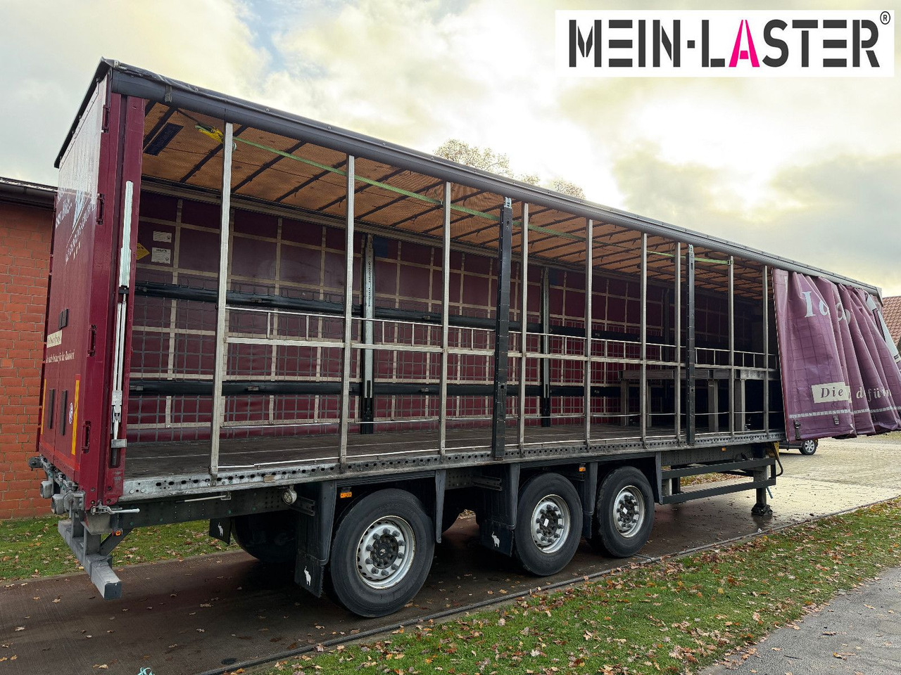 Schmitz Cargobull Edscha R+L Lenkachse Staplerhalterung TÜV 10-26 - Semi-trailer dengan terpal samping: gambar 2 Schmitz Cargobull Edscha R+L Lenkachse Staplerhalterung TÜV 10-26 - Semi-trailer dengan terpal samping: gambar 2