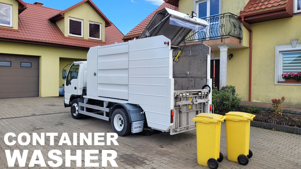 Isuzu NQR75 Container washer laveuse lavacassonetti myjka - Truk sampah: gambar 1 Isuzu NQR75 Container washer laveuse lavacassonetti myjka - Truk sampah: gambar 1