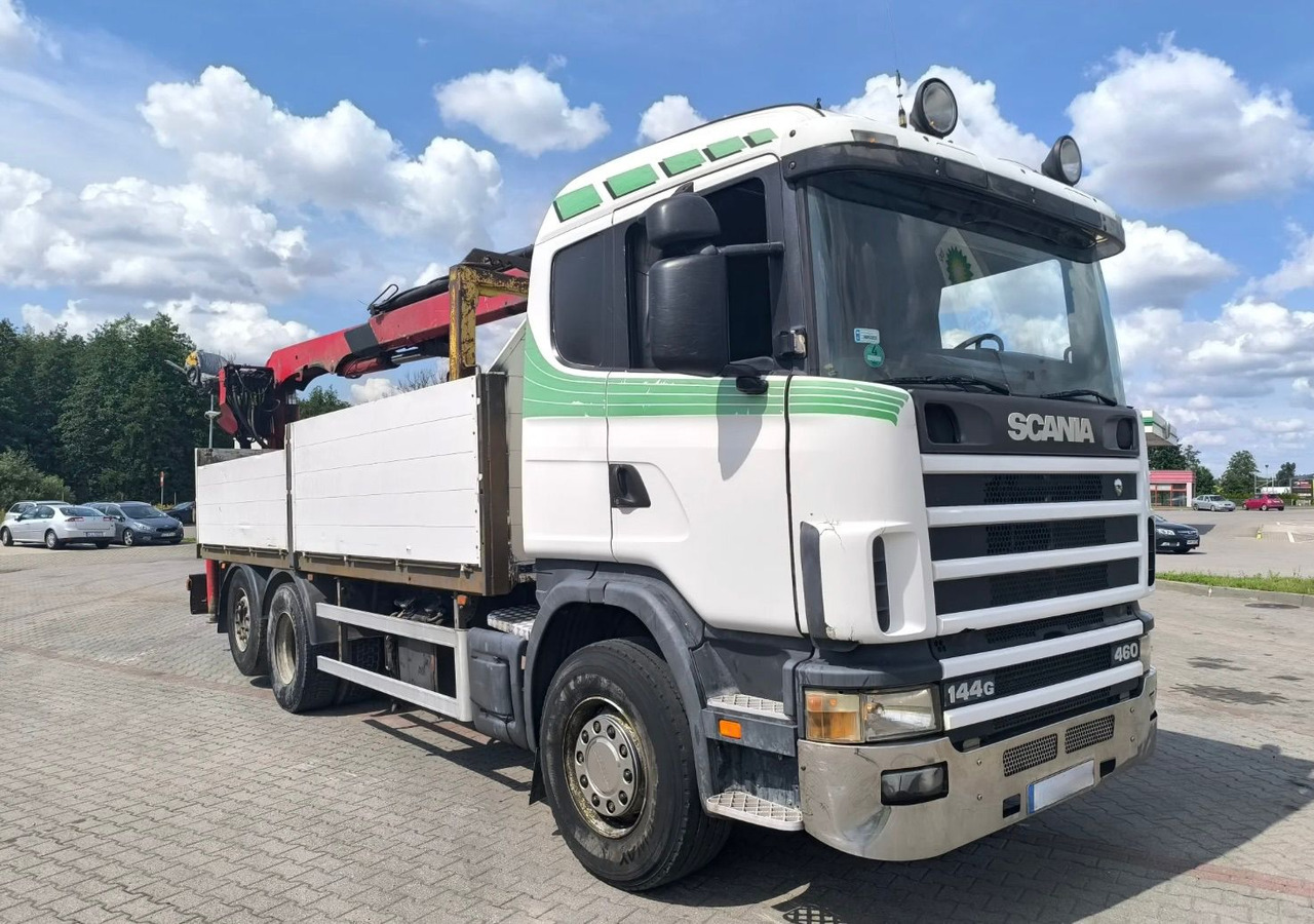 SCANIA 144.460 - Truk flatbed, Truk derek: gambar 1 SCANIA 144.460 - Truk flatbed, Truk derek: gambar 1